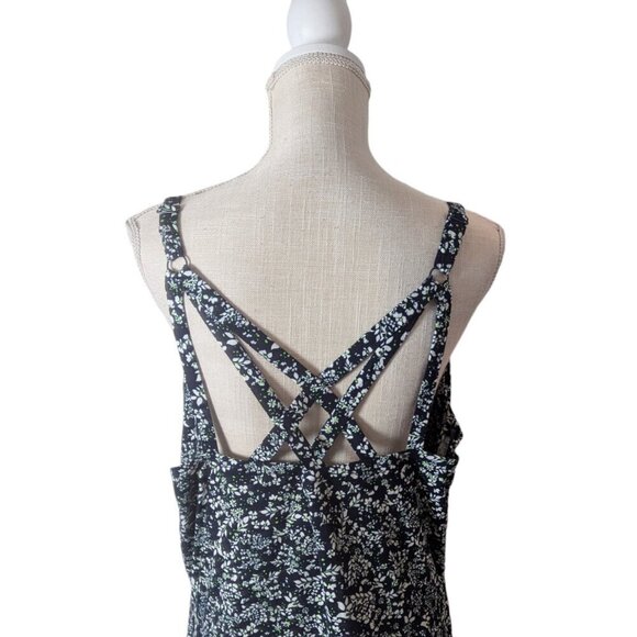 Nine Britton Stitch Fix Womens Blue Floral Strappy Knit A-Line Dress - Picture 6 of 6